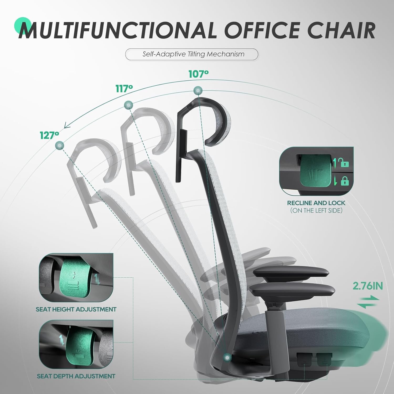 COLAMY Ergonomic Office Chair