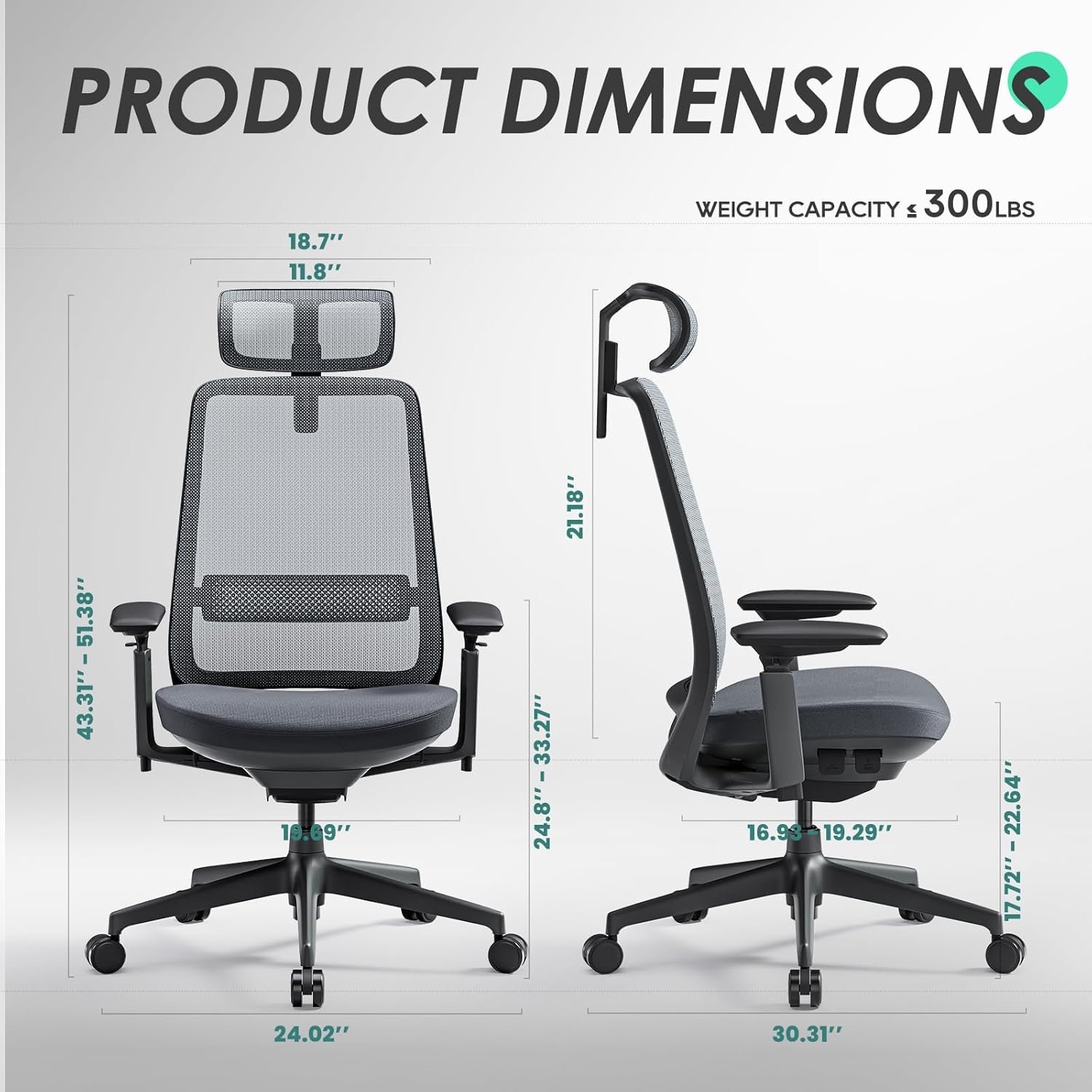 COLAMY Ergonomic Office Chair