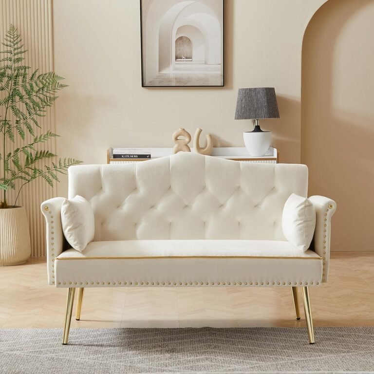 Best Velvet Loveseat Sofa for Small Spaces — Stylish & Comfortable 55-Inch Design 3 velvet loveseat sofa